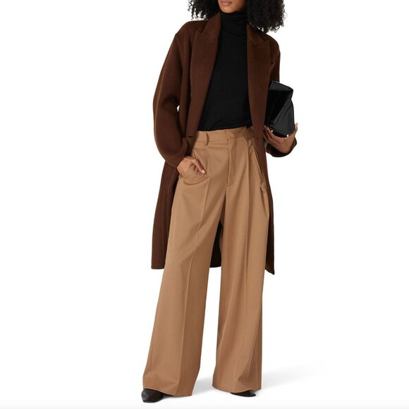 VINCE Brown Wool Coat Size XS - Picture 1 of 6